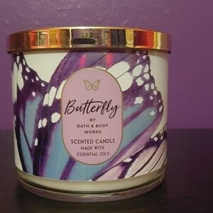 Bath & Body Works Butterfly Candle - Purple and Gold